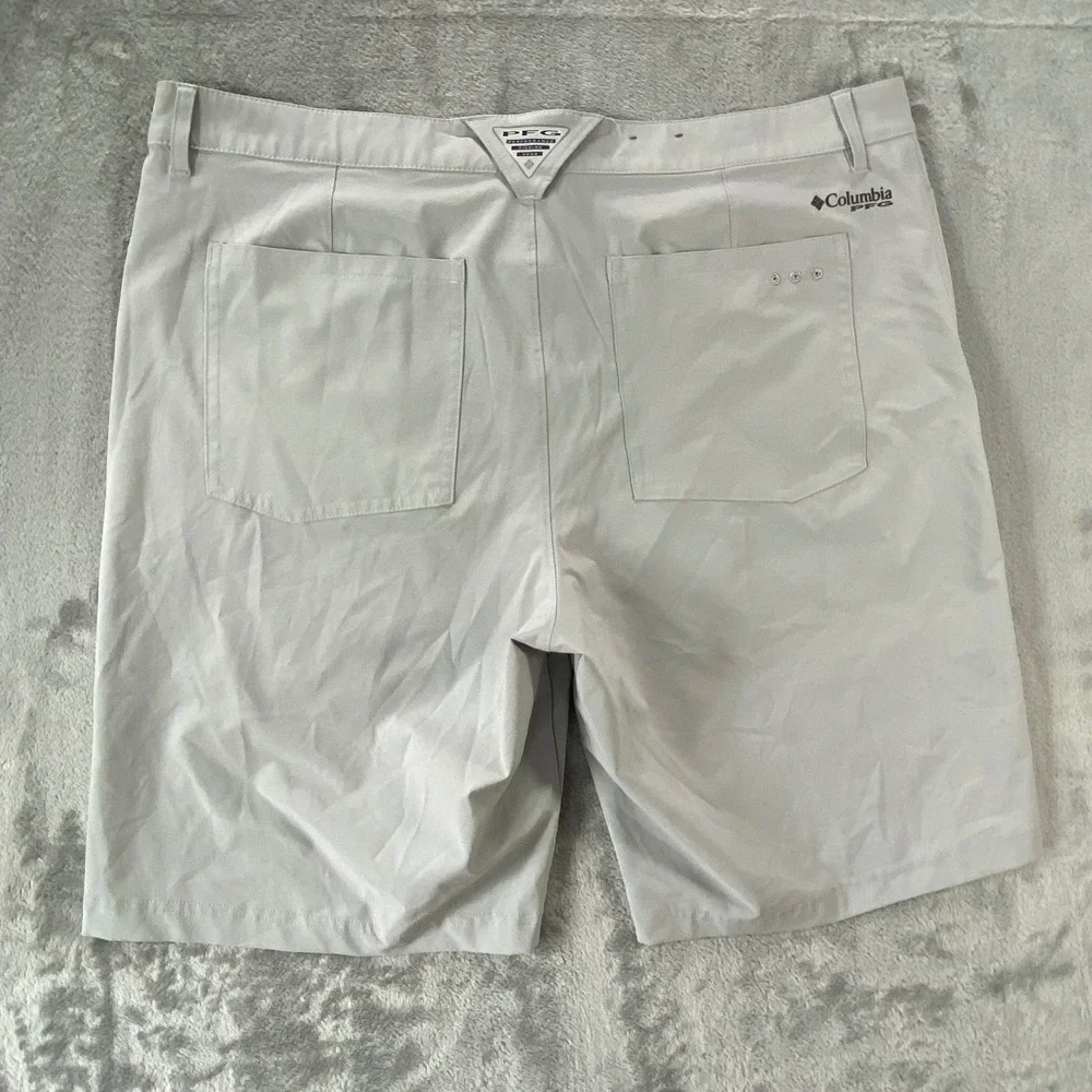 COLUMBIA PFG Fishing Shorts Mens 38‎ Gray Performance Outdoor Utility Summer